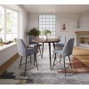 Prelude Counter Height Dining Set w/ Grey Chairs (Walnut)