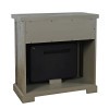 Telluride 32 Inch Fireplace w/ Logset in Driftwood