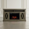 Telluride Fireplace w/ Logset in Driftwood