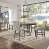 Telluride Round Counter Height Dining Set w/ Uph Chairs (Driftwood)