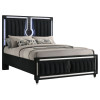 Ravenne Velvet Upholstered LED Panel Bed