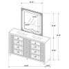 Ravenne Velvet Upholstered LED Dresser
