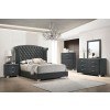 Melody Upholstered Bedroom Set (Grey)