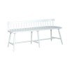 Capeside Cottage Spindle Back Dining Bench (White)