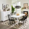 Capeside Cottage Rectangular Dining Room Set w/ Bench (White)