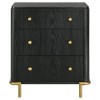 Arini Upholstered Panel Bed (Black and Grey)