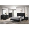 Kendall Black Upholstered Bedroom Set