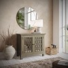 Isabella 38 Inch Mirrored Accent Cabinet (Champagne)