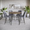Brennan Counter Height Dining Set w/ Grey Chairs