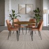 Brennan Dining Room Set w/ Maddox Light Brown Chairs