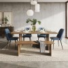 Burke Dining Room Set w/ Maddox Blueberry Chairs
