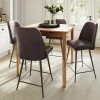 Colby Counter Height Dining Set w/ Maddox Dark Brown Chairs
