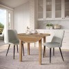 Colby Round Drop Leaf Dining Room Set w/ Natural Chairs