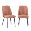 Maddox Light Brown Side Chair (Set of 2)