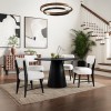 Nash Black Round Dining Room Set w/ Wess Chairs