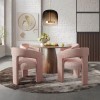Nash Dining Room Set w/ Gwen Pink Chairs
