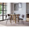 Reclamation Round Dining Room Set w/ Dark Brown Chairs