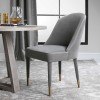 Brie Gray Armless Chair (Set of 2)
