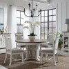 River Place Round Pedestal Dining Room Set (Riverstone White)
