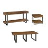 Bedford Park Iron Strapping Rectangular Occasional Table Set