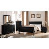Louis Philippe Youth Sleigh Bedroom Set (Black)