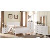 Louis Philippe Sleigh Bedroom Set (White)