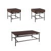 Wood/ Metal Rectangular Occasional Table Set