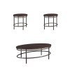 Wood/ Metal Oval Occasional Table Set