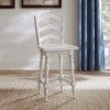 Magnolia Manor Ladderback Swivel Counter Height Chair (Set of 2)