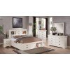 Louis Philippe III Bookcase Bedroom Set (White)