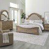 Magnolia Manor Upholstered Bedroom Set (Weathered Bisque)