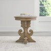 Magnolia Manor Round End Table (Weathered Bisque)