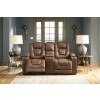 Owners Box Thyme Power Reclining Console Loveseat w/ Adjustable Headrests