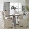 Gidran Gray Dining Room Set w/ Delroy Stone Ivory Chairs