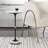 Sentry White Marble Accent Table