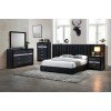 Naima Bedroom Set (Black) w/ Rivas Upholstered Wall Bed