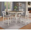 Tahoe 5-Piece Counter Height Dining Set (White)