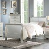 Louis Philippe III Youth Sleigh Bed (Platinum)