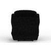 Shaggy Black Rocker Recliner