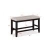 Fulton Light Grey Fabric Counter Height Dining Bench