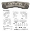 Rendezvous Umber and Fawn Modular Power Reclining Sectional w/ Adjustable Headrests