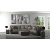 Rendezvous Umber and Fawn Modular Power Reclining Sectional Set w/ Adjustable Headrests