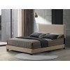 Leandros Queen Upholstered Bed (Beige)
