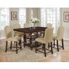 Langley Counter Height Dining Set w/ Taupe Chairs