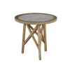 Galvanized Metal Top Round End Table