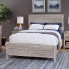 Aurora Panel Bed (Whitewash)