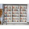 Carriage House Large Bookcase Wall w/ Wood Ladder