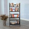 Black Walnut 60 Inch Height Folding Bookcase