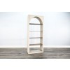Arch Light Grey Arched Wood Bookshelf w/ Open Shelving