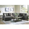 Edenfield Charcoal Sectional Set